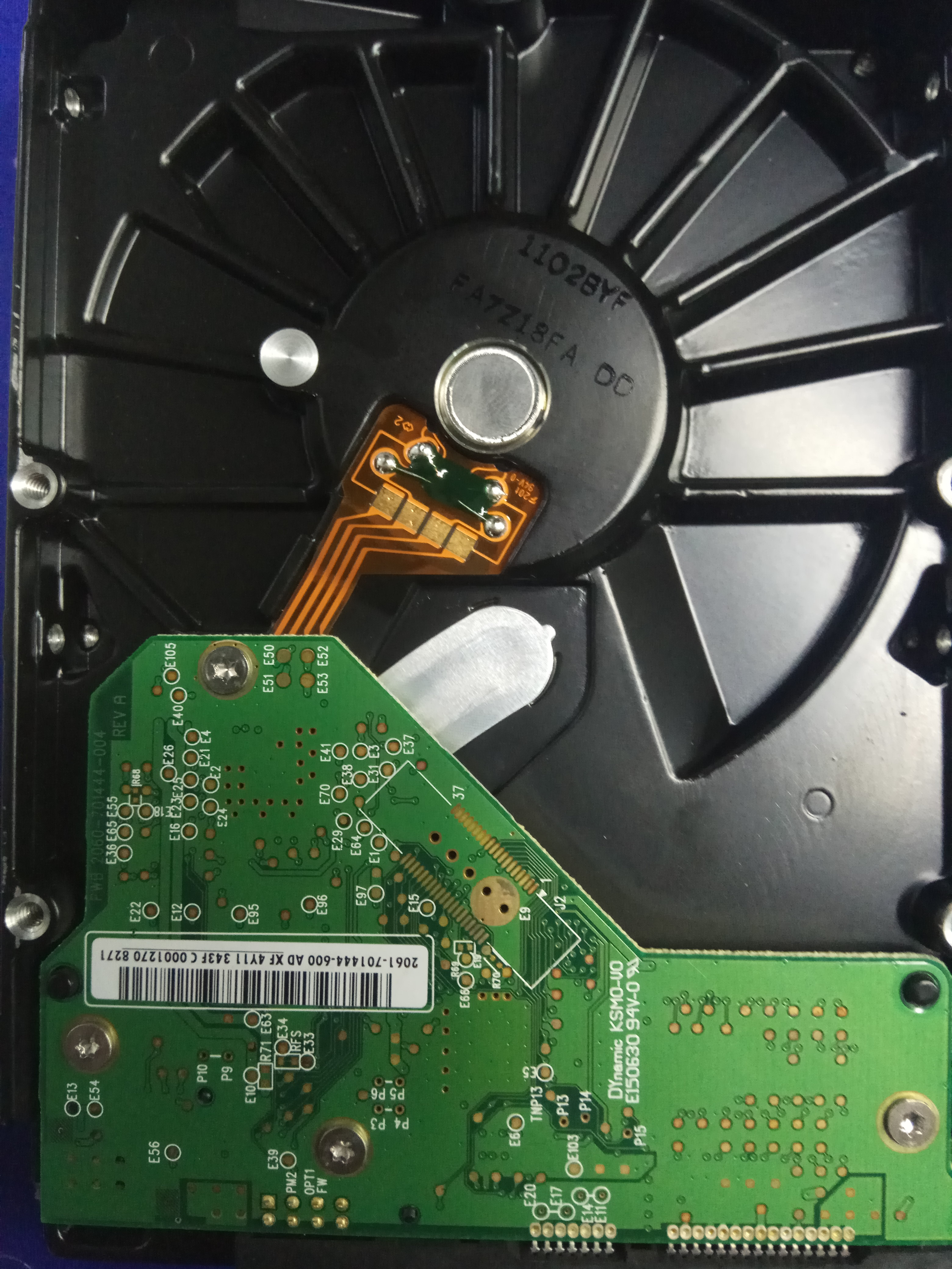 虞先生160G西数硬盘开盘数据恢复成功