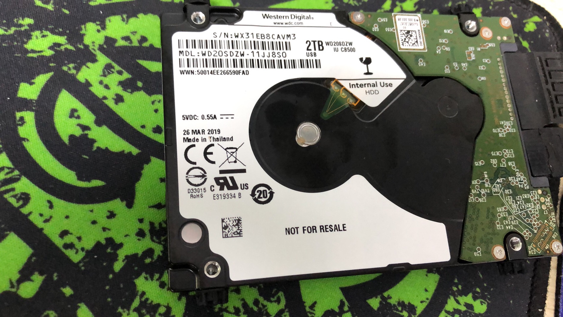 WD208DZW開盤數(shù)據(jù)恢復(fù)成功插圖