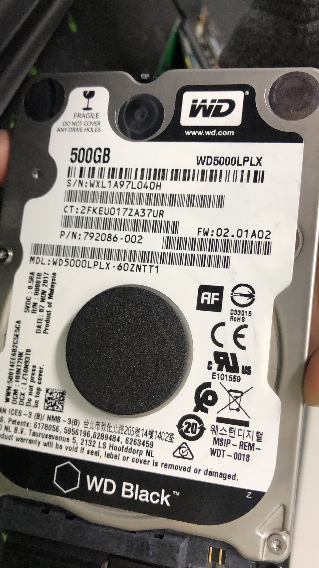 WD5000LPLX硬盘数据恢复成功