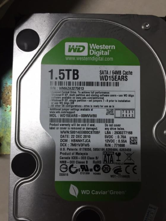 WD15EARS硬盘恢复成功