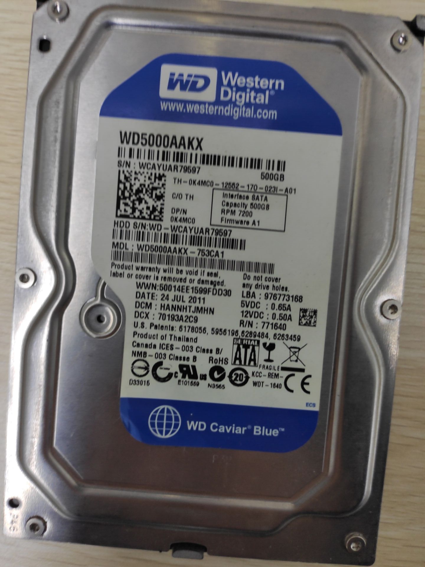 WD5000AAKX-753CA1硬盘恢复成功
