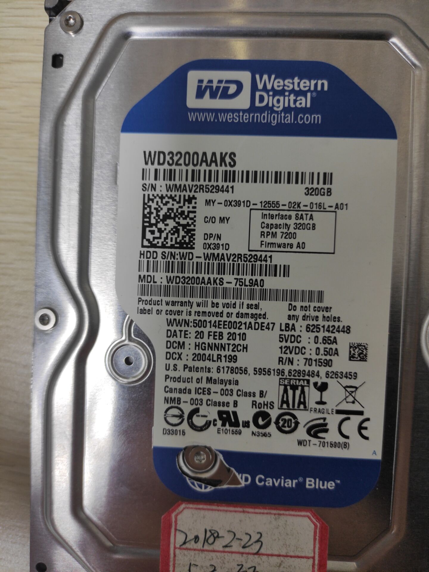 WD3200AAKS-75L9A0