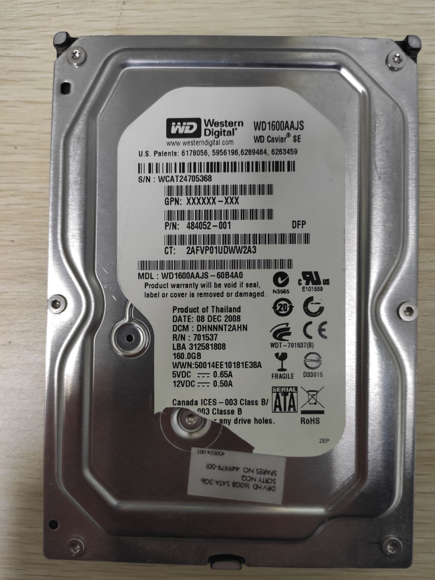 WD1600AAJS-60B4A0硬盘恢复成功