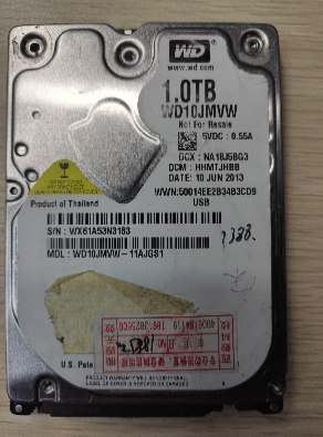 WD10JMVW-11AJGSI硬盘恢复成功