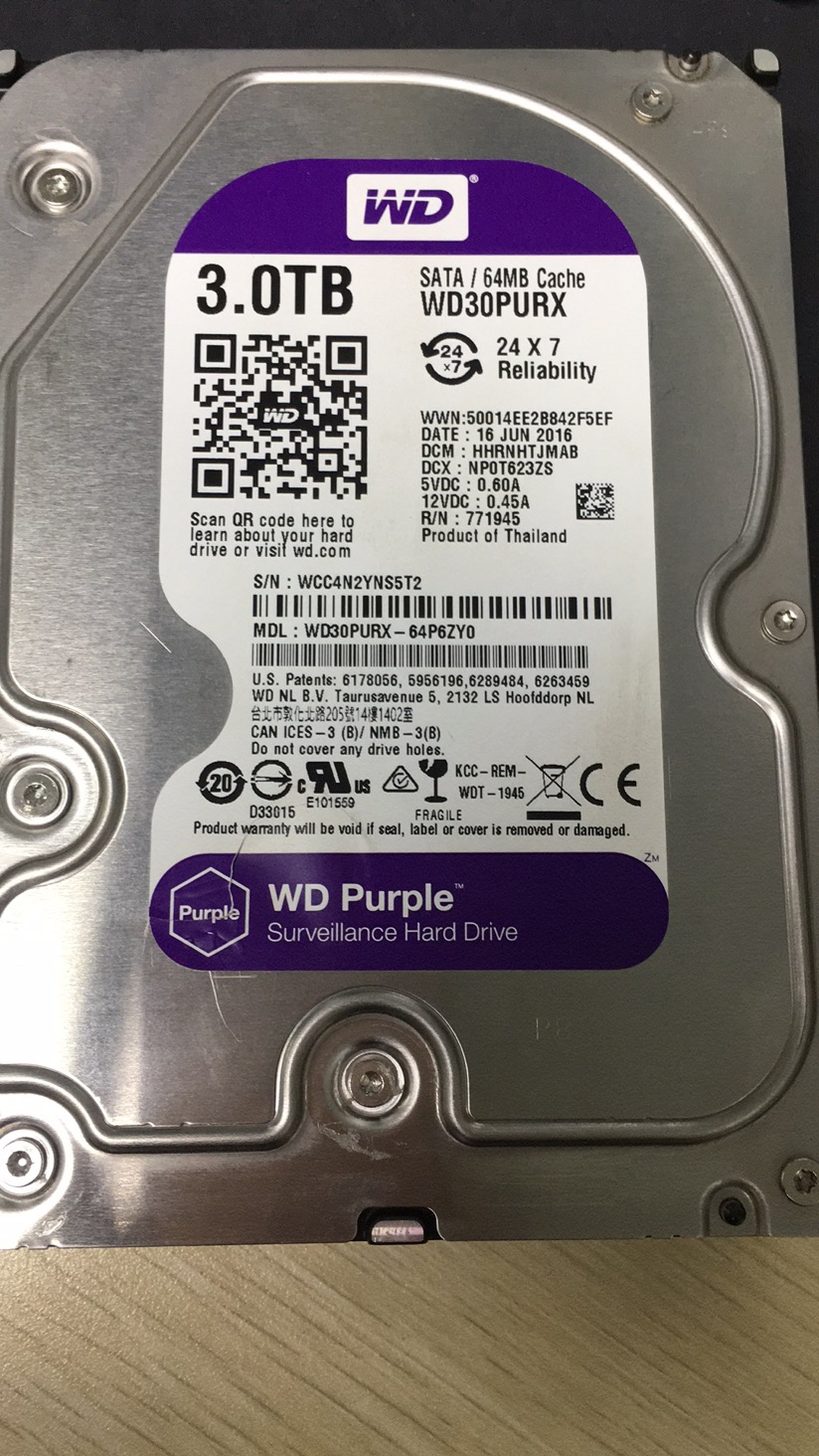 顾先生3TWD硬盘开盘数据恢复成功