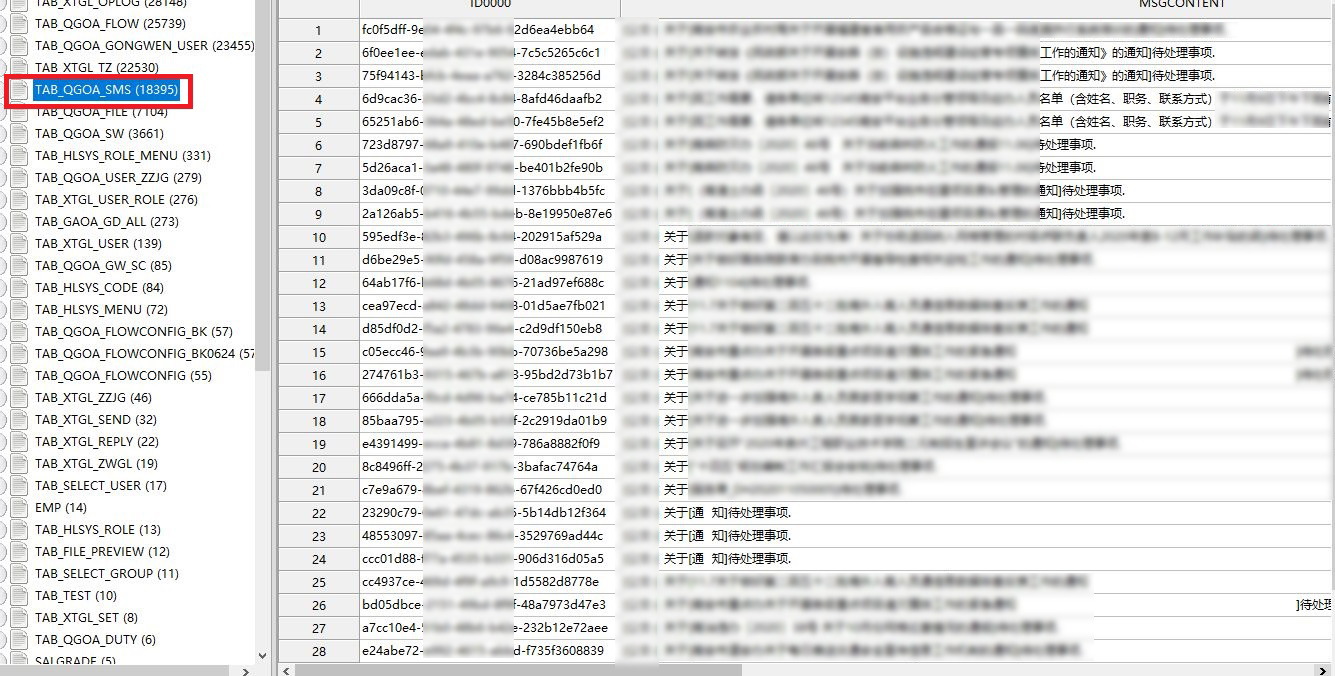 泉州某联信息技术有限公司误删某张表，数据表成功恢复，业务系统正常查询