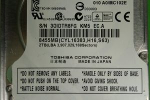 李先生东芝2TB硬盘开盘数据恢复成功