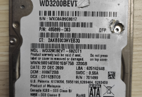 WD3200BEVT-60ZCT1硬盘恢复成功