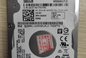 WD5000LPLX-752NTT0硬盘恢复成功