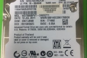 WD7500BPVT开盘数据恢复成功