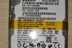 WD2500BEVT-22A23T0硬盘恢复成功