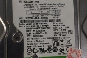 WD5000AADS开盘数据恢复成功