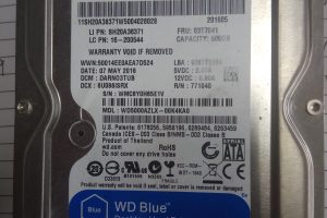 杨先生500G西数硬盘开盘数据恢复成功